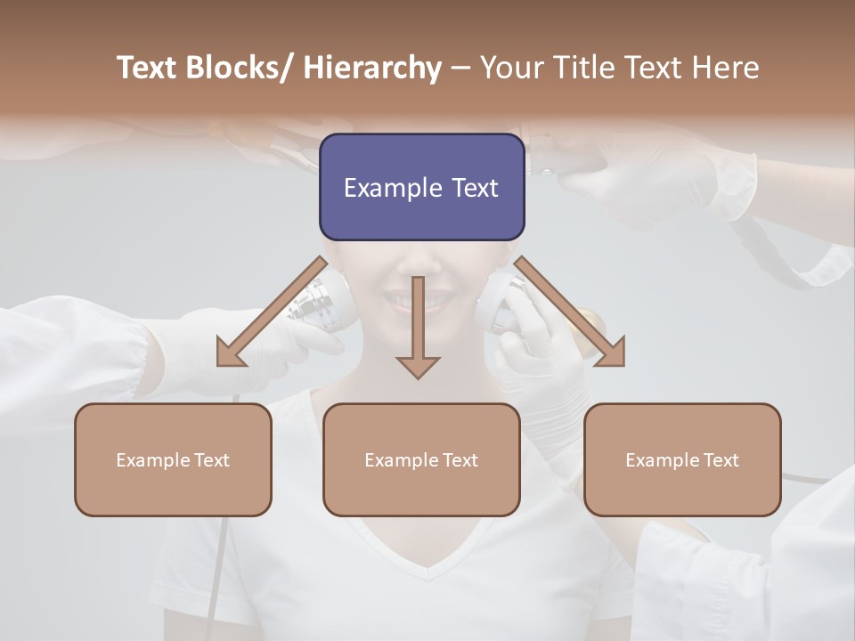 A Woman Getting Her Hair Styled By A Hair Stylist PowerPoint Template