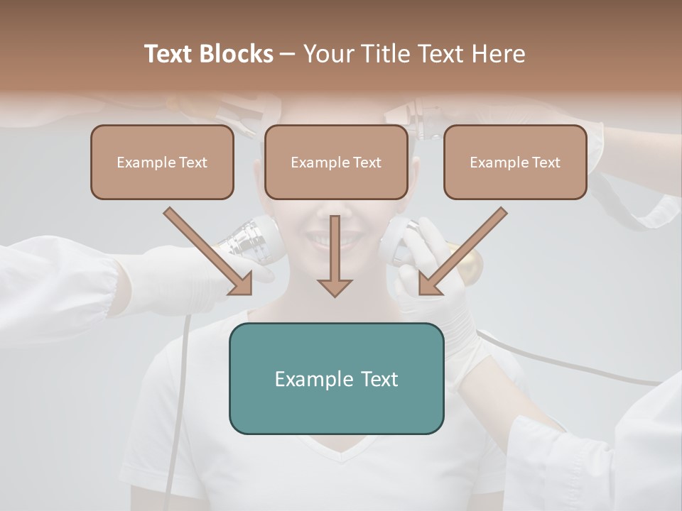 A Woman Getting Her Hair Styled By A Hair Stylist PowerPoint Template