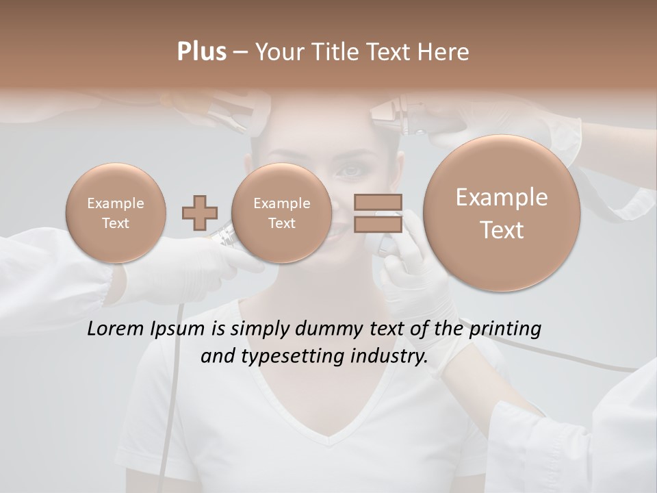 A Woman Getting Her Hair Styled By A Hair Stylist PowerPoint Template