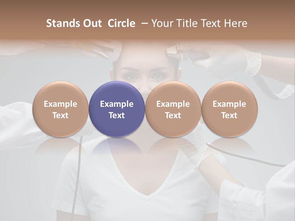 A Woman Getting Her Hair Styled By A Hair Stylist PowerPoint Template