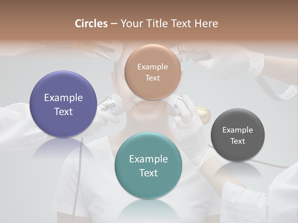 A Woman Getting Her Hair Styled By A Hair Stylist PowerPoint Template