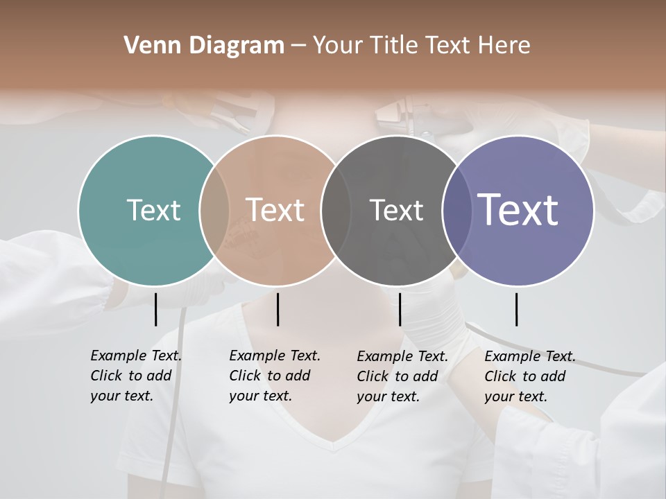 A Woman Getting Her Hair Styled By A Hair Stylist PowerPoint Template