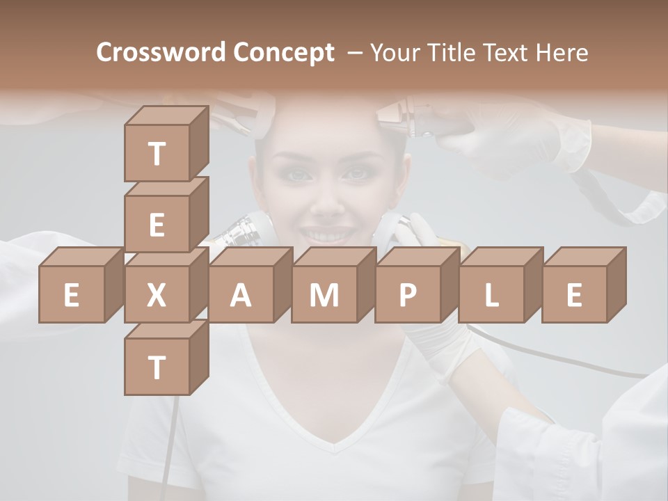 A Woman Getting Her Hair Styled By A Hair Stylist PowerPoint Template