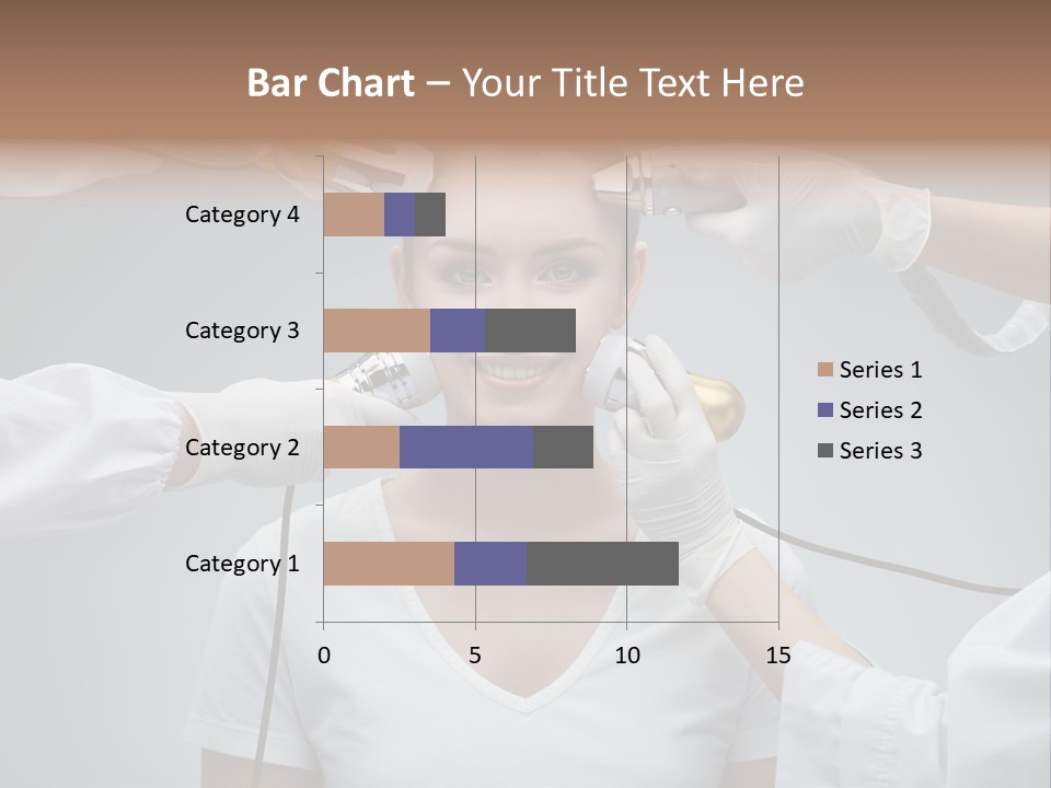 A Woman Getting Her Hair Styled By A Hair Stylist PowerPoint Template
