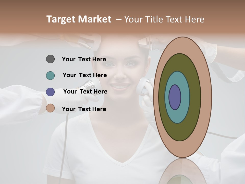 A Woman Getting Her Hair Styled By A Hair Stylist PowerPoint Template