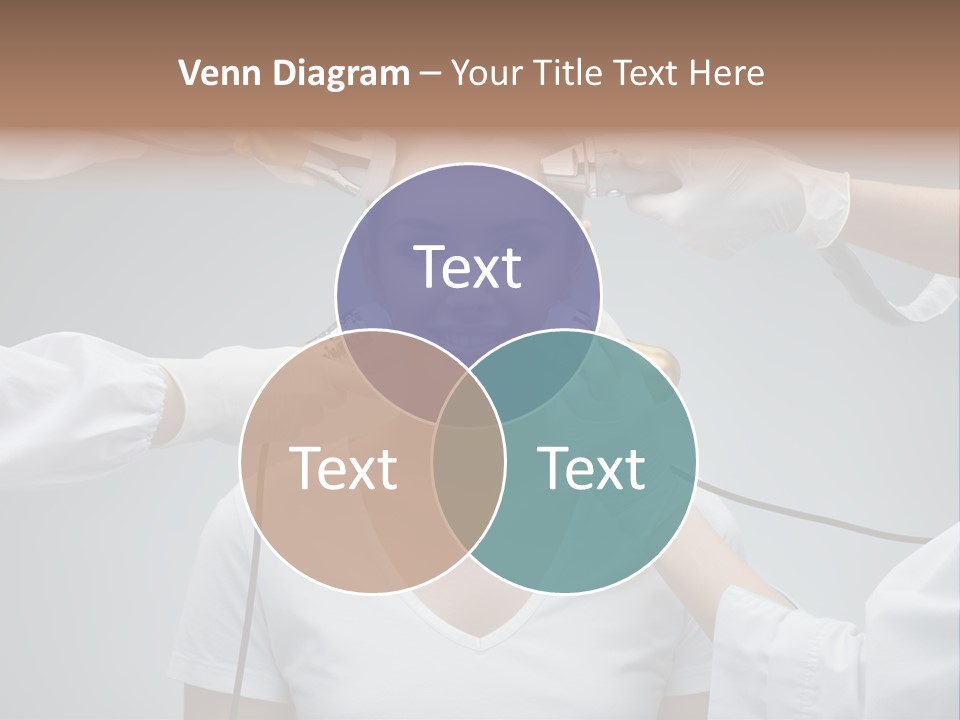 A Woman Getting Her Hair Styled By A Hair Stylist PowerPoint Template