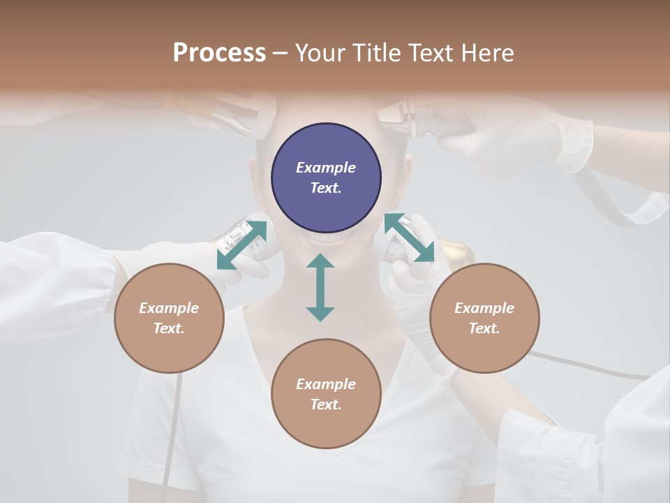 A Woman Getting Her Hair Styled By A Hair Stylist PowerPoint Template