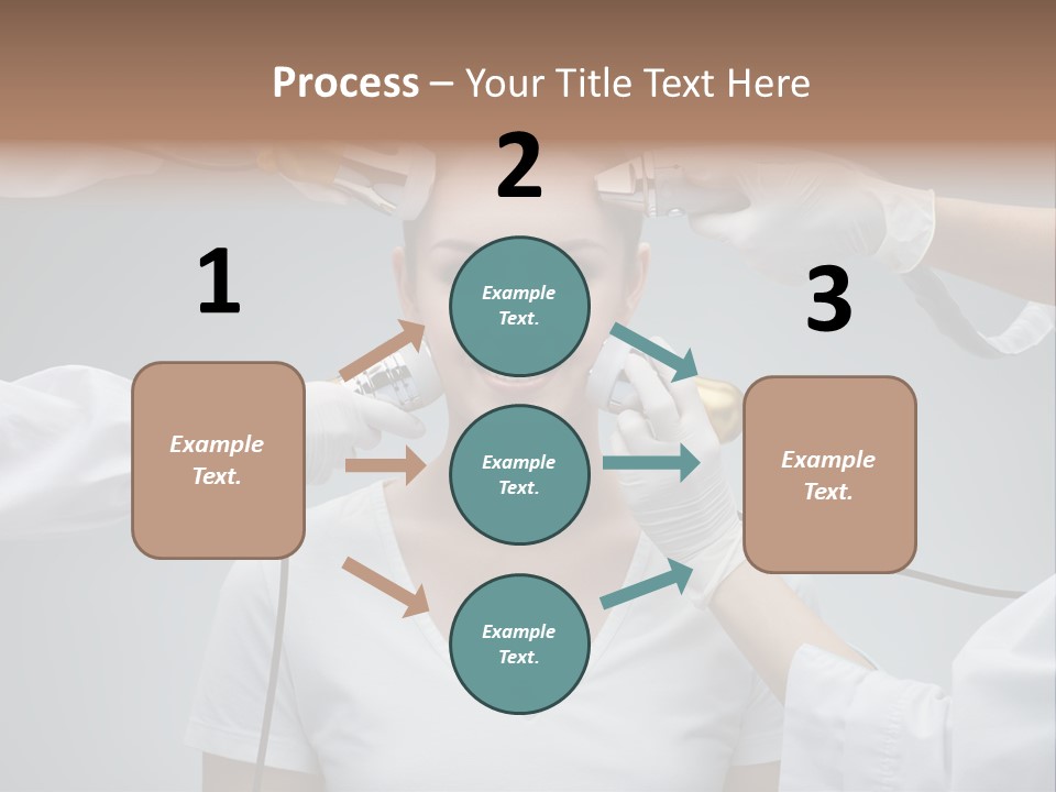 A Woman Getting Her Hair Styled By A Hair Stylist PowerPoint Template