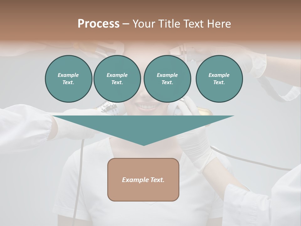 A Woman Getting Her Hair Styled By A Hair Stylist PowerPoint Template