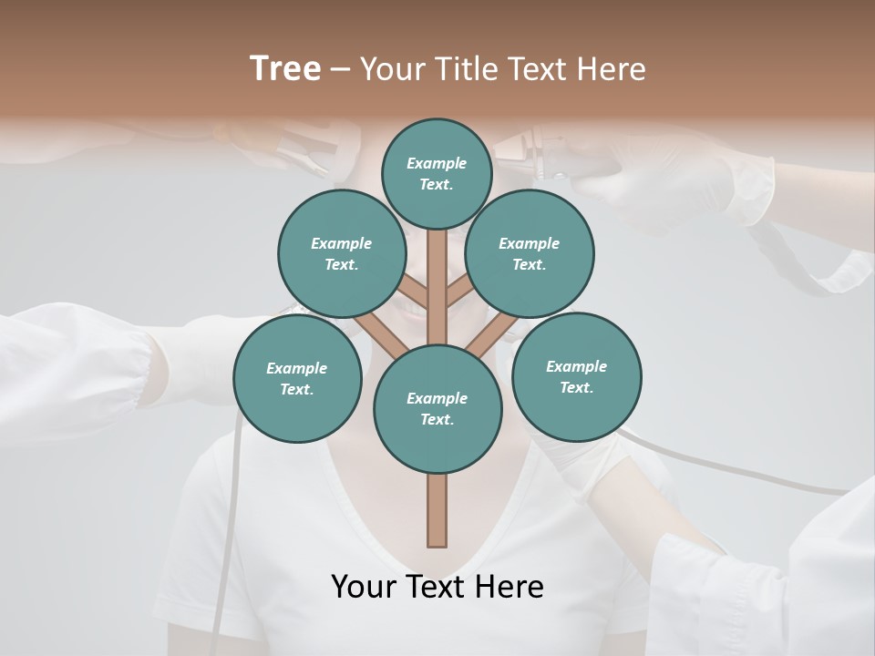 A Woman Getting Her Hair Styled By A Hair Stylist PowerPoint Template