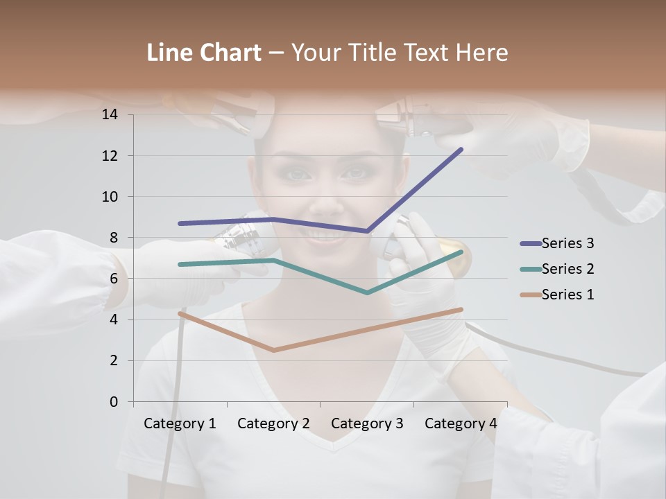 A Woman Getting Her Hair Styled By A Hair Stylist PowerPoint Template
