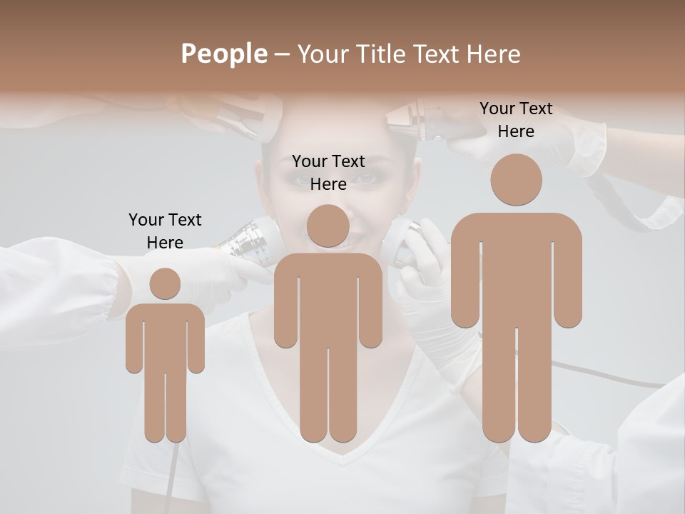 A Woman Getting Her Hair Styled By A Hair Stylist PowerPoint Template