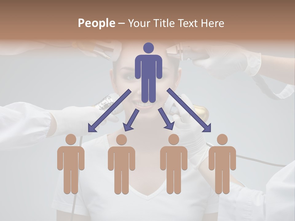 A Woman Getting Her Hair Styled By A Hair Stylist PowerPoint Template