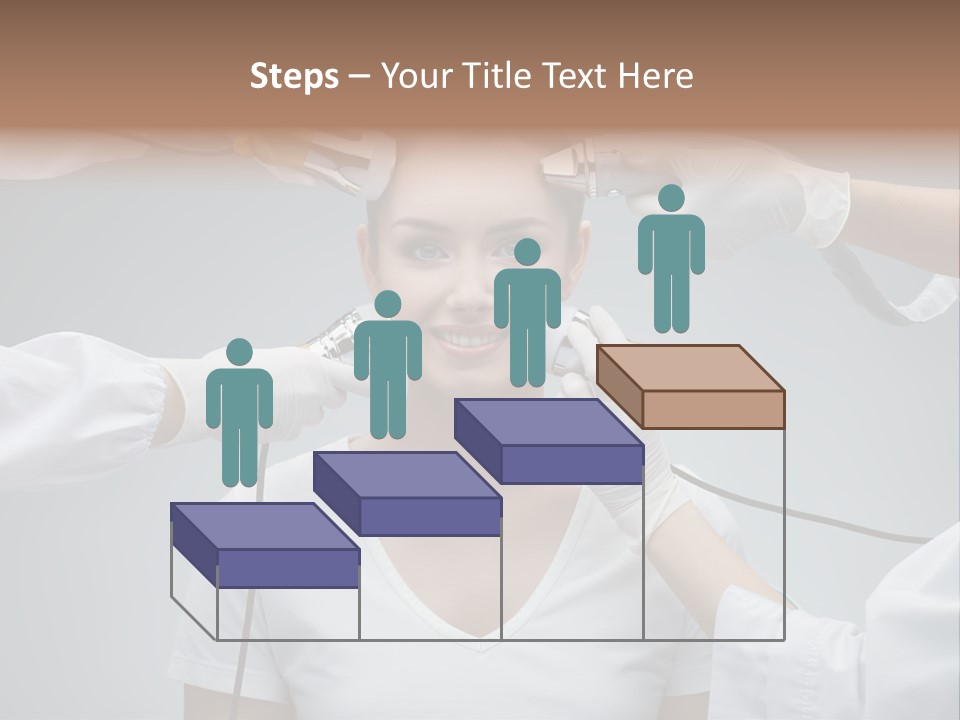 A Woman Getting Her Hair Styled By A Hair Stylist PowerPoint Template