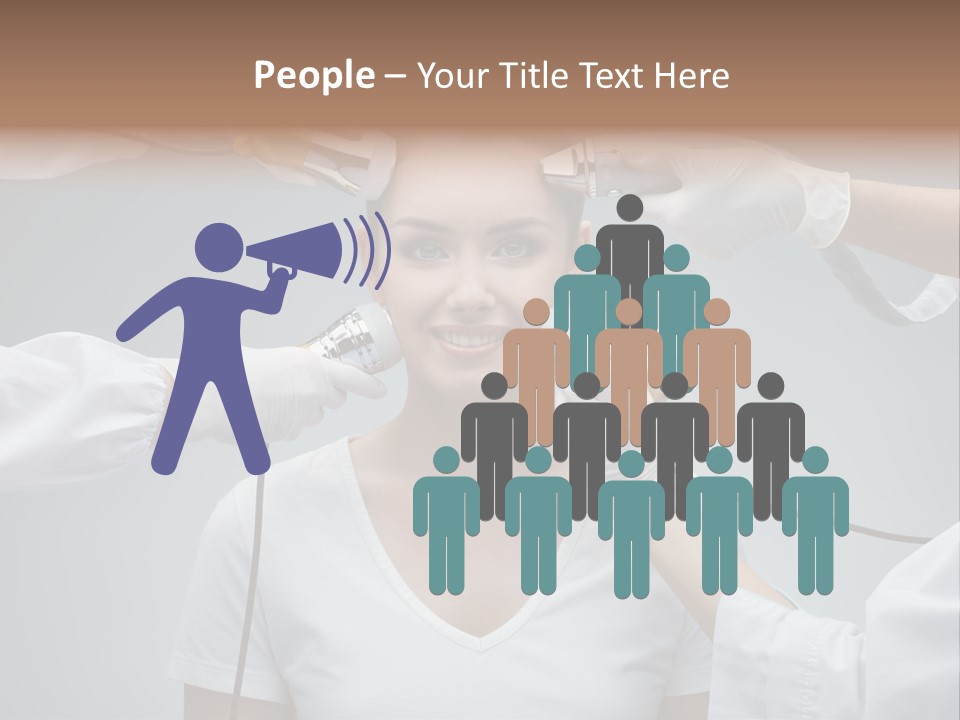 A Woman Getting Her Hair Styled By A Hair Stylist PowerPoint Template