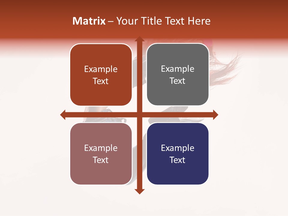 A Woman With Red Hair Is Dancing In The Air PowerPoint Template