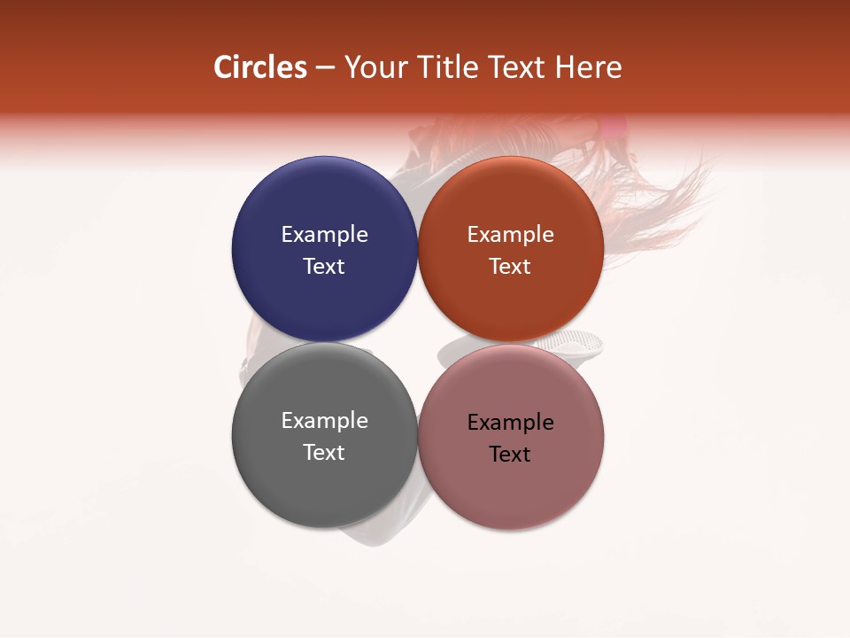 A Woman With Red Hair Is Dancing In The Air PowerPoint Template