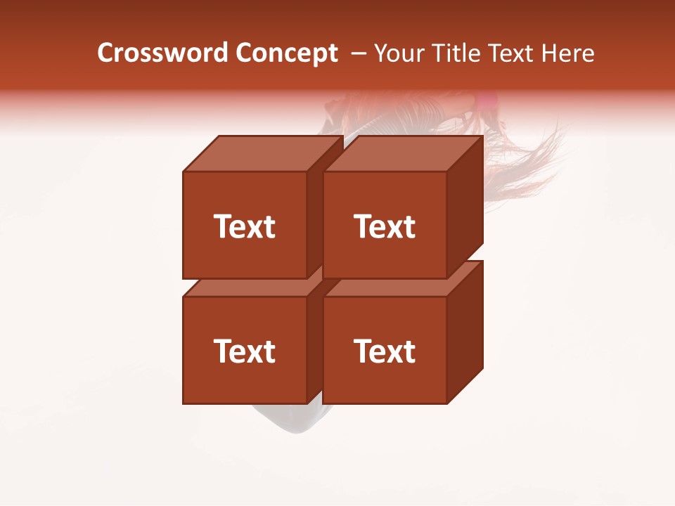 A Woman With Red Hair Is Dancing In The Air PowerPoint Template