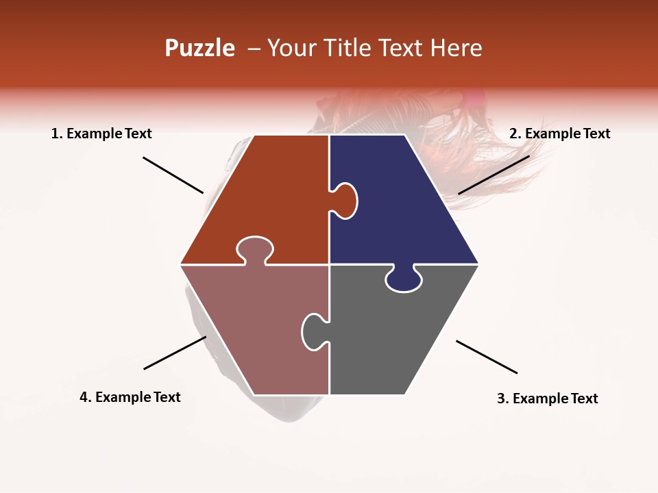 A Woman With Red Hair Is Dancing In The Air PowerPoint Template