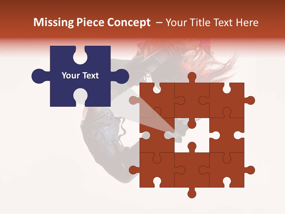 A Woman With Red Hair Is Dancing In The Air PowerPoint Template