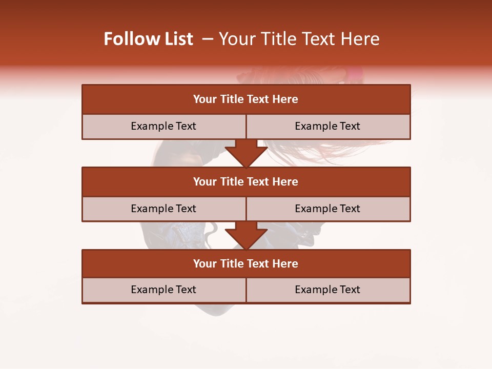 A Woman With Red Hair Is Dancing In The Air PowerPoint Template