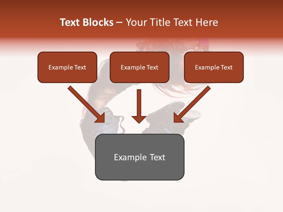 A Woman With Red Hair Is Dancing In The Air PowerPoint Template