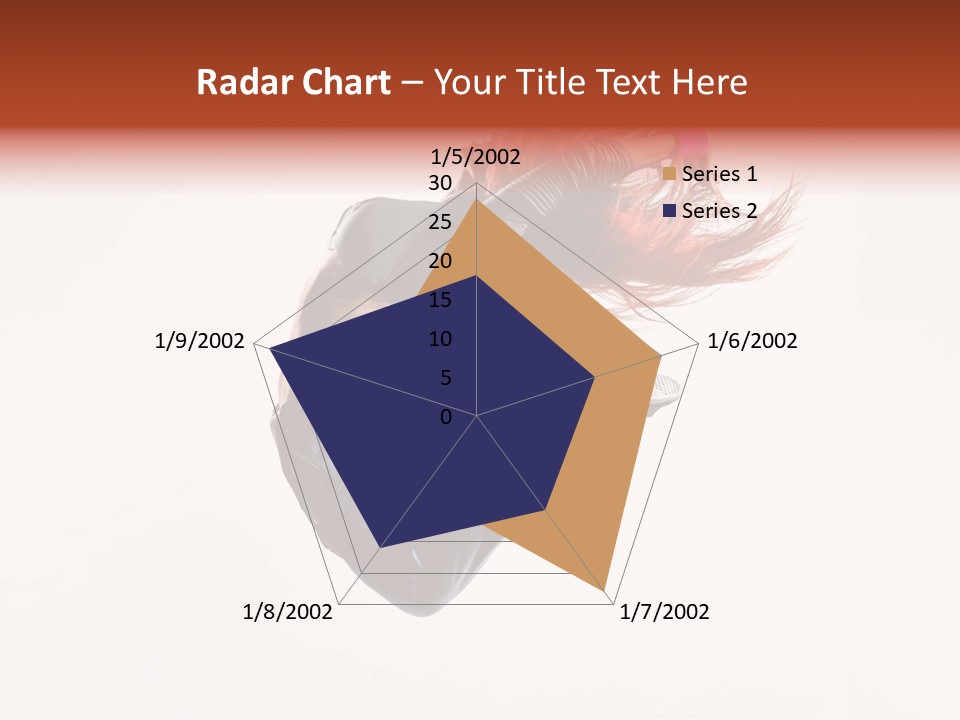 A Woman With Red Hair Is Dancing In The Air PowerPoint Template