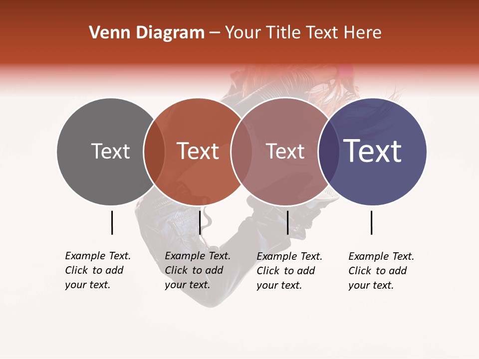 A Woman With Red Hair Is Dancing In The Air PowerPoint Template