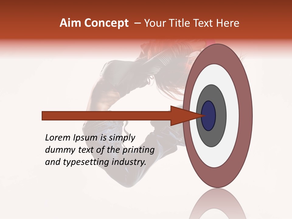 A Woman With Red Hair Is Dancing In The Air PowerPoint Template