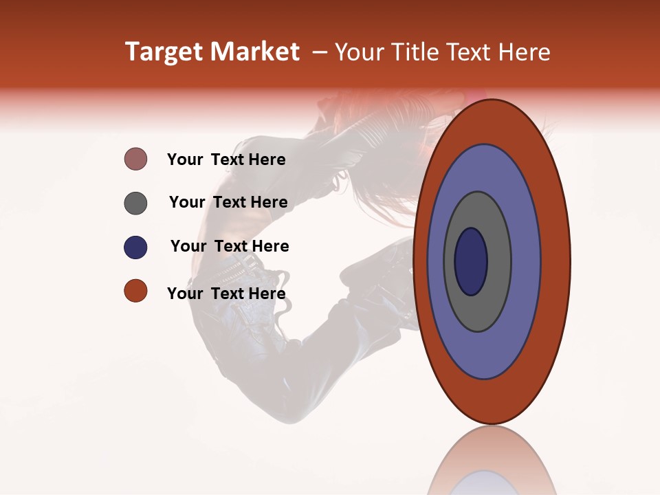 A Woman With Red Hair Is Dancing In The Air PowerPoint Template