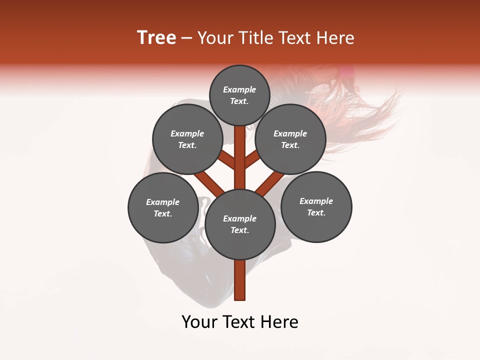 A Woman With Red Hair Is Dancing In The Air PowerPoint Template