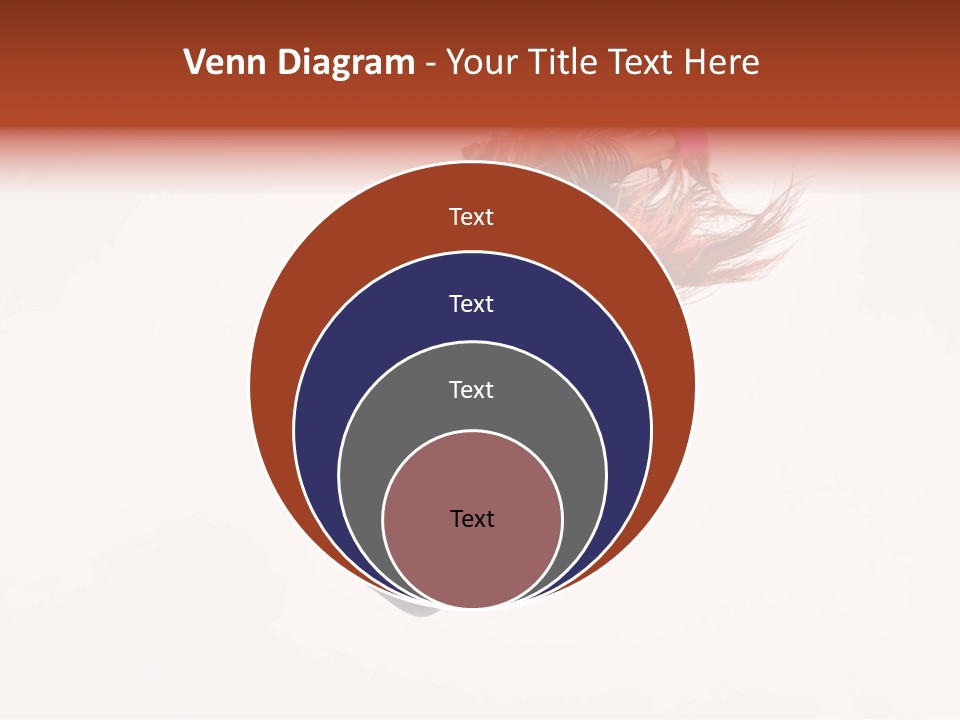 A Woman With Red Hair Is Dancing In The Air PowerPoint Template