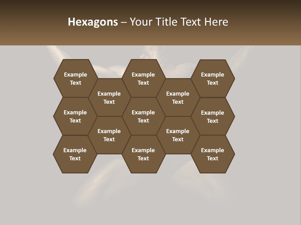 A Bodybuilding Man With His Arms Up In The Air PowerPoint Template