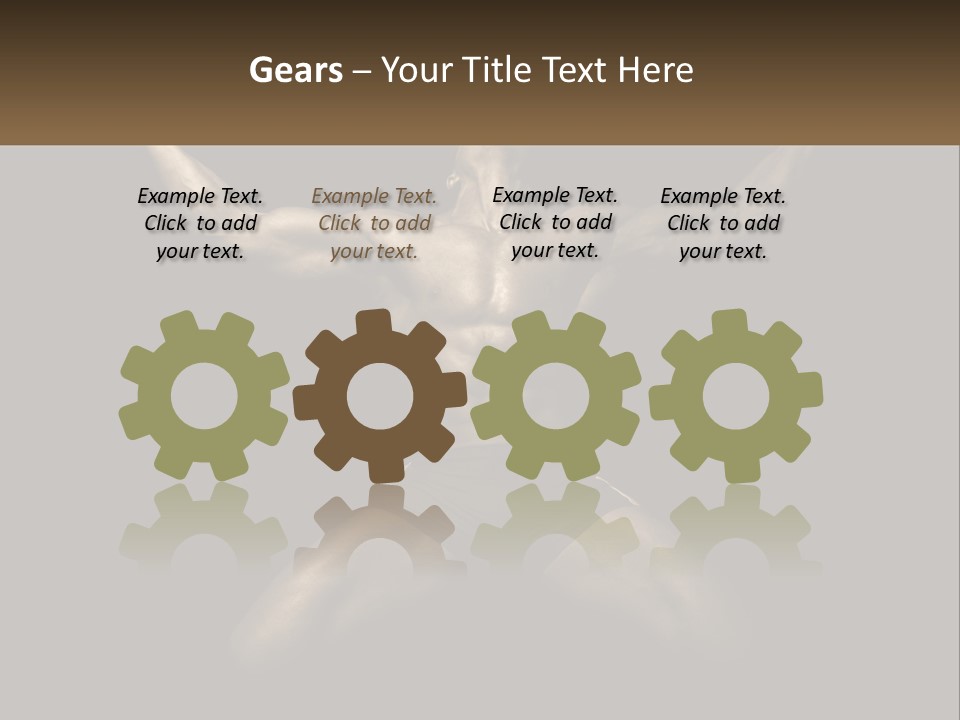 A Bodybuilding Man With His Arms Up In The Air PowerPoint Template