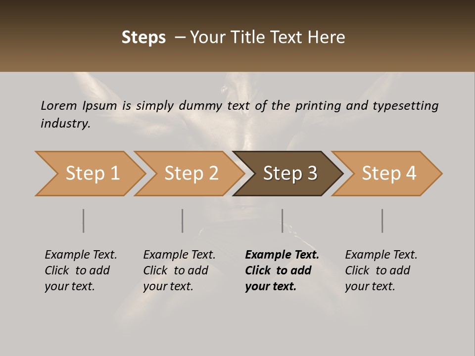 A Bodybuilding Man With His Arms Up In The Air PowerPoint Template