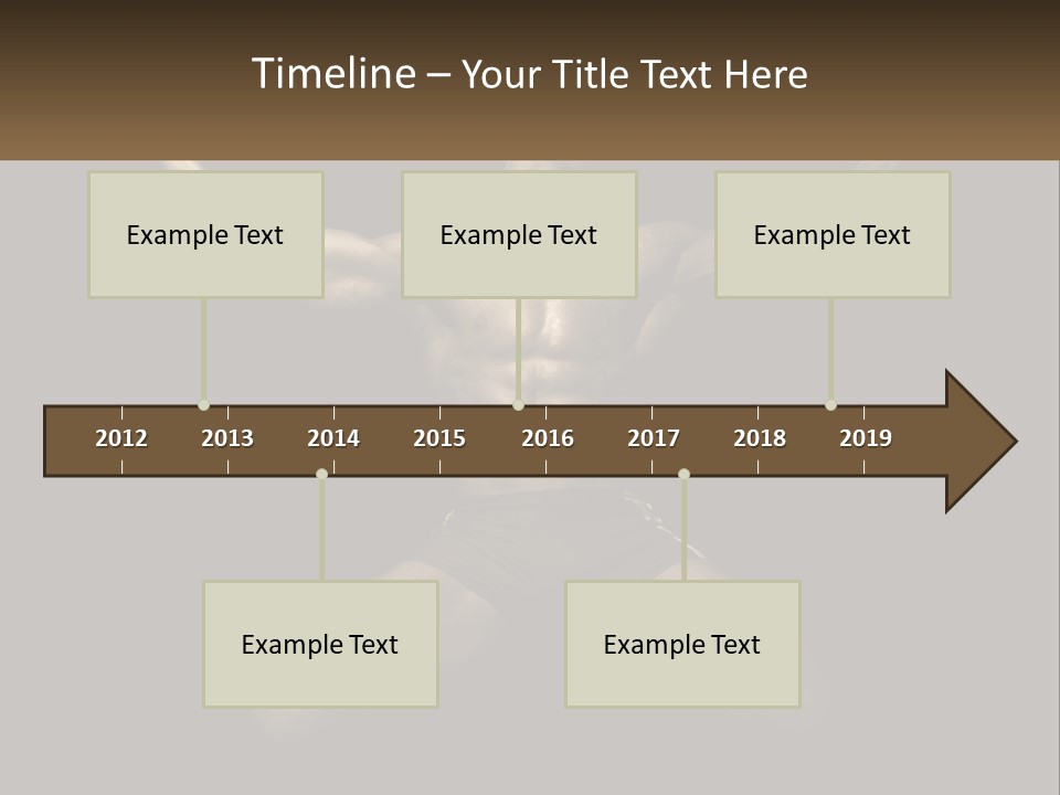 A Bodybuilding Man With His Arms Up In The Air PowerPoint Template