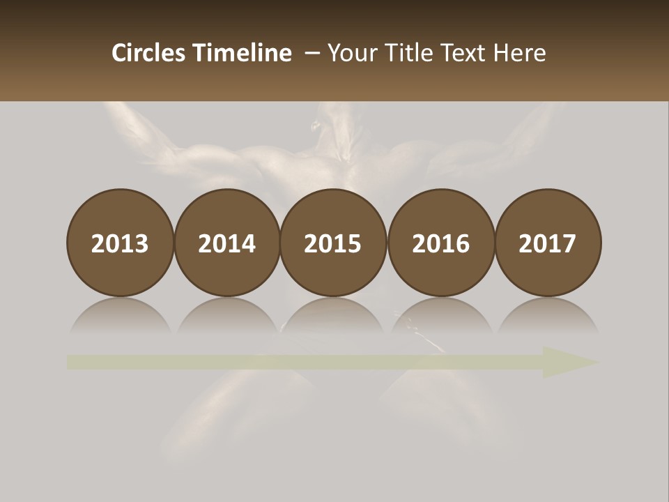 A Bodybuilding Man With His Arms Up In The Air PowerPoint Template