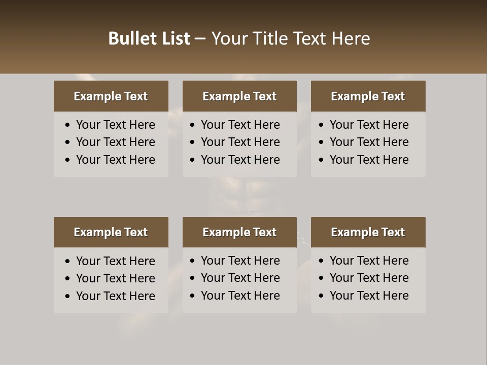 A Bodybuilding Man With His Arms Up In The Air PowerPoint Template