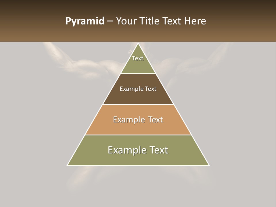 A Bodybuilding Man With His Arms Up In The Air PowerPoint Template