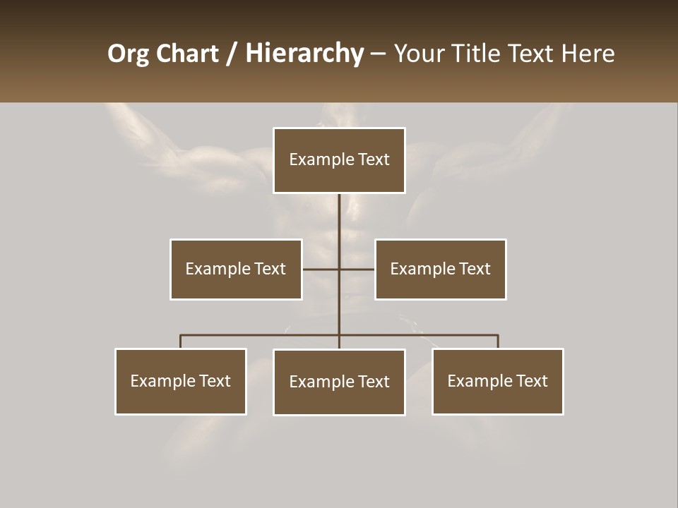 A Bodybuilding Man With His Arms Up In The Air PowerPoint Template