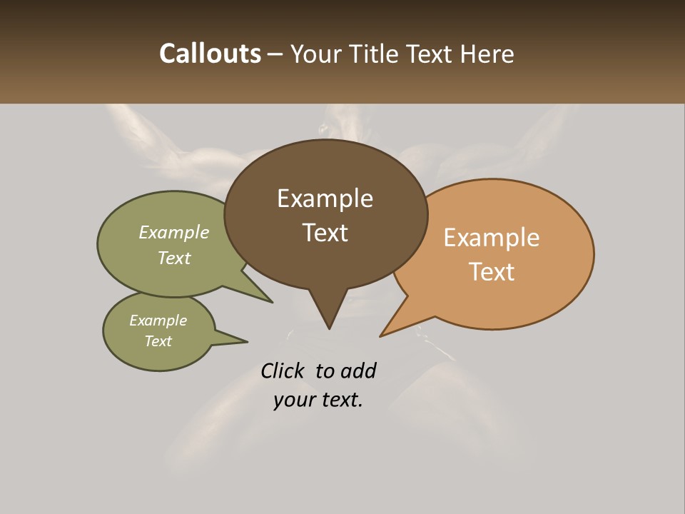 A Bodybuilding Man With His Arms Up In The Air PowerPoint Template