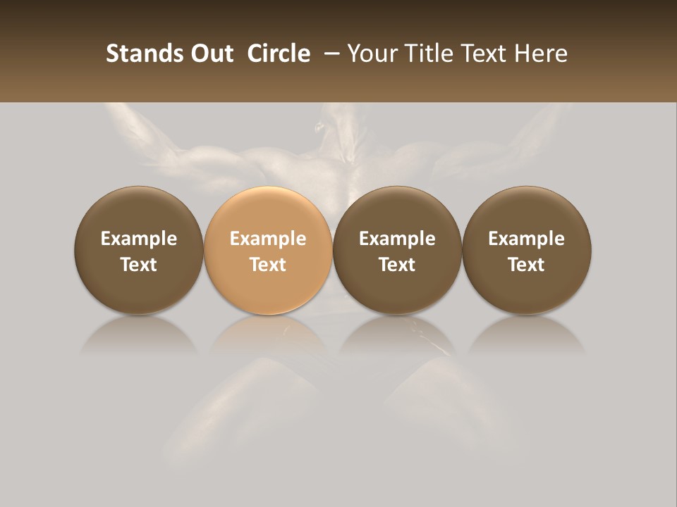 A Bodybuilding Man With His Arms Up In The Air PowerPoint Template