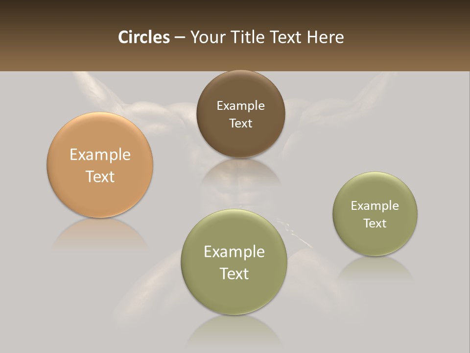 A Bodybuilding Man With His Arms Up In The Air PowerPoint Template