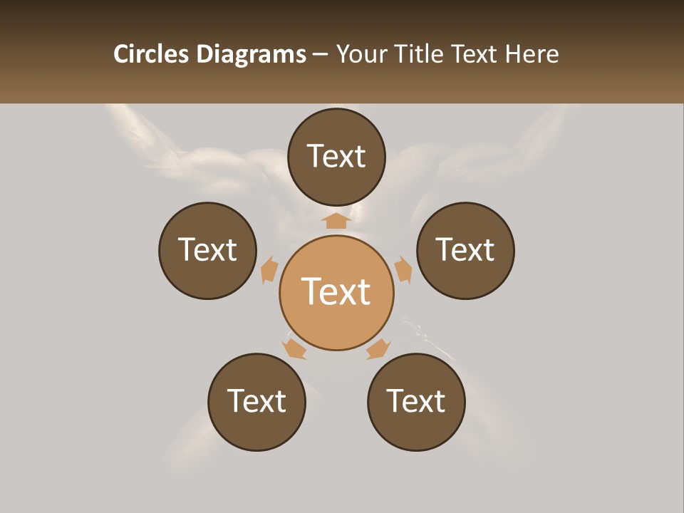 A Bodybuilding Man With His Arms Up In The Air PowerPoint Template