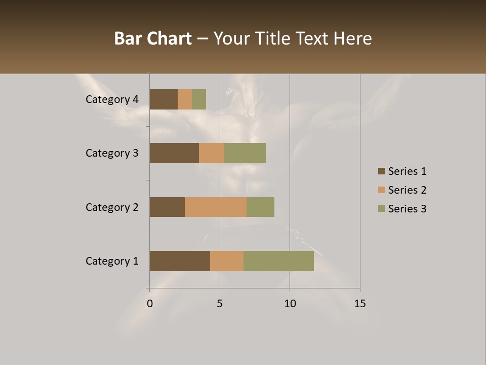 A Bodybuilding Man With His Arms Up In The Air PowerPoint Template