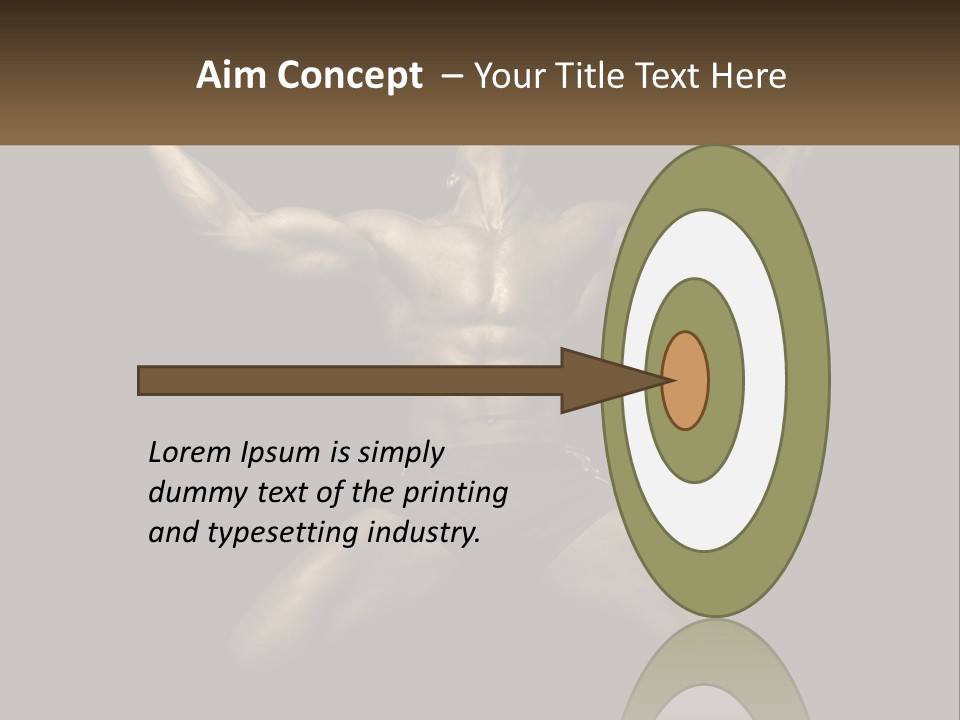 A Bodybuilding Man With His Arms Up In The Air PowerPoint Template