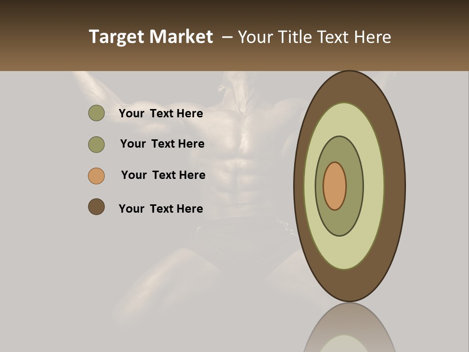 A Bodybuilding Man With His Arms Up In The Air PowerPoint Template