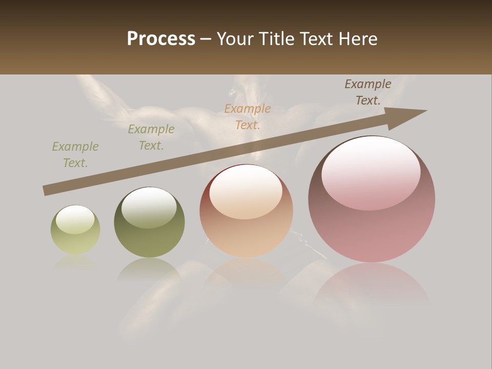 A Bodybuilding Man With His Arms Up In The Air PowerPoint Template