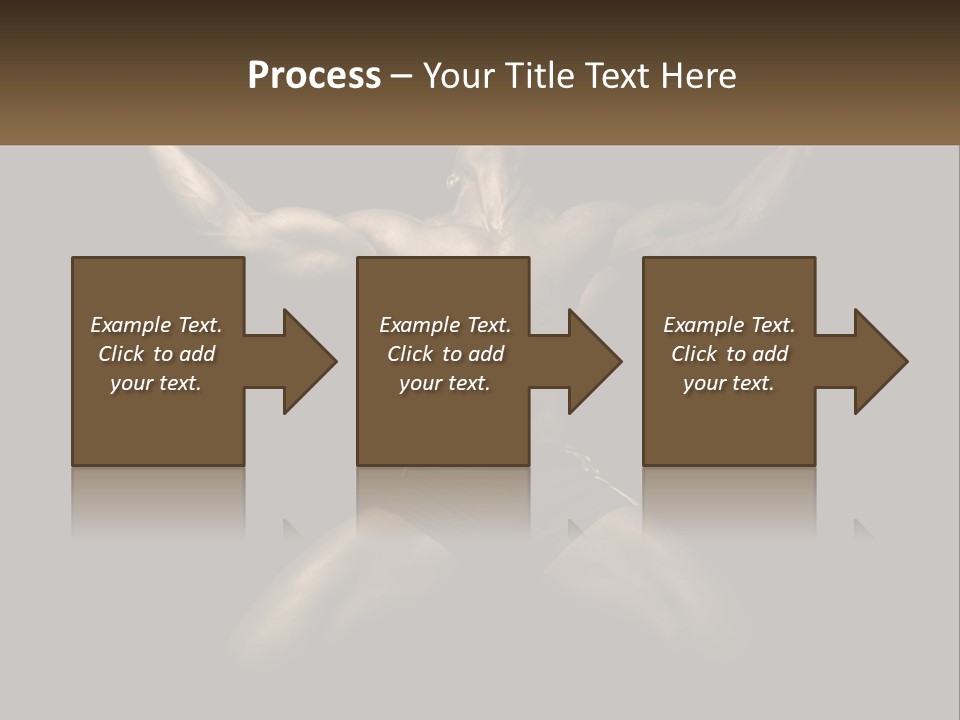 A Bodybuilding Man With His Arms Up In The Air PowerPoint Template