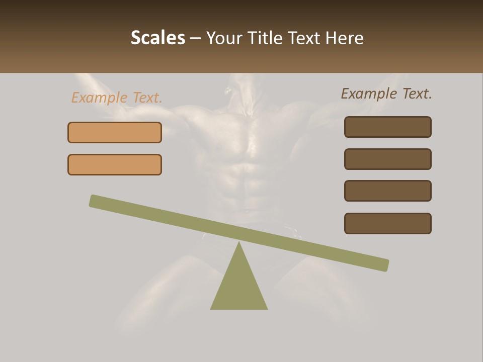 A Bodybuilding Man With His Arms Up In The Air PowerPoint Template